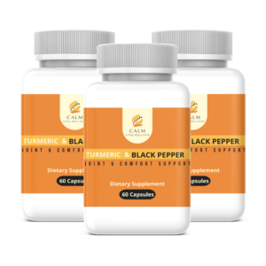 Turmeric + Black Pepper (3 Bottles, 60 Capsules)
